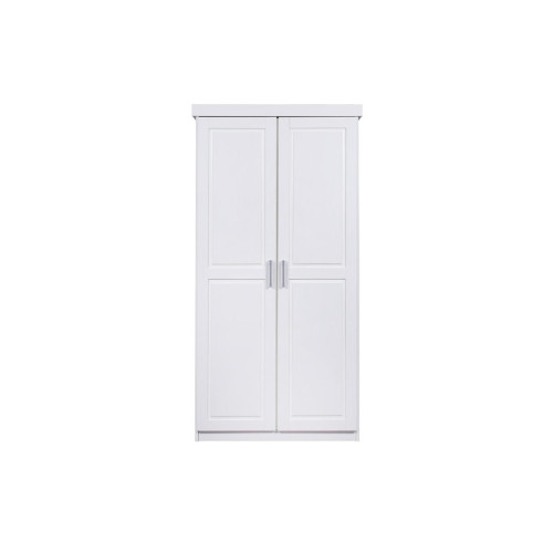 Armoire blanc 2 portes HAKON - Meuble de rangement design