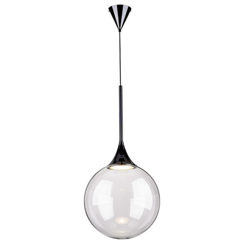 Lampe pendante Incl. 1xLED 15W Noir/Transparent Ballare