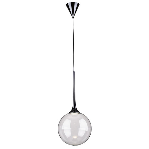 Lampe pendante Incl. 1xLED 9W Noir/Transparent Ballare