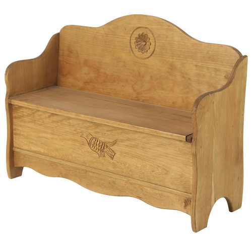 Banc coffre en bois  3S. x Home  - Chaise design et tabouret design