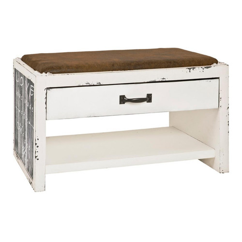 banc 1 tiroir et 1 étagère LOVE - 3S. x Home - Chaise design et tabouret design