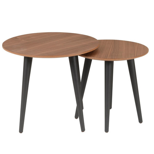 Set de 2 Bouts de canapé gigogne 3S. x Home  - Table basse bois design