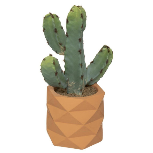 Cactus Pot Céramique Effet Terra H 24 - 3S. x Home - Deco luminaire vert
