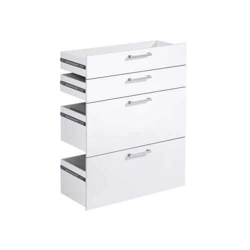 Lot de 4 tiroirs pour étagère CALVIA 14  blanc 3S. x Home  - Etagere bois design