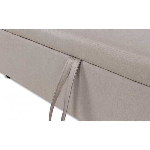 Canapé d'angle convertible BALEARES Tissu Beige