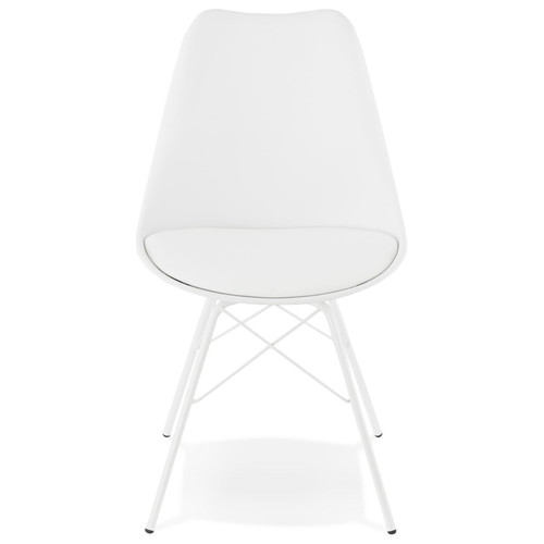 Chaise design FABRIK Style industriel Blanche 3S. x Home  - Chaise industrielle