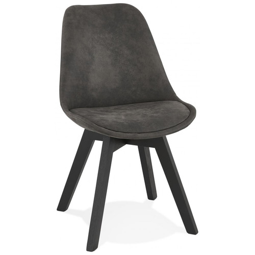 Chaise Gris Pieds Noir SOME - 3S. x Home - Deco meuble design scandinave