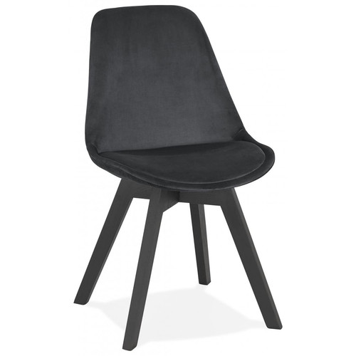 Chaise Noir Pieds Noir PHIL - 3S. x Home - Boutique de Noël