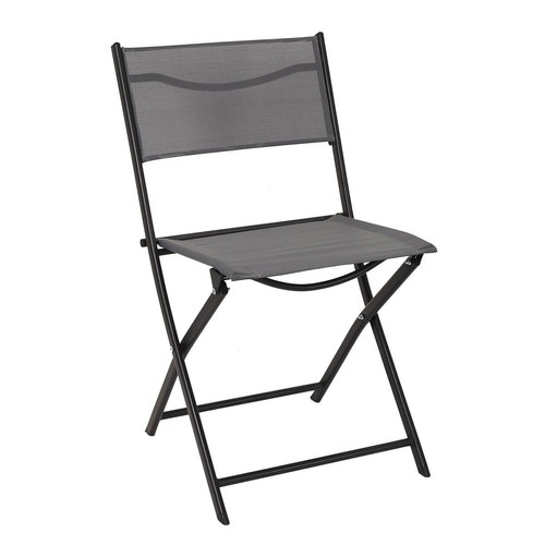 Chaise Pliante d'Extérieur Textilene Noir - Fauteuil et chaise de jardin design