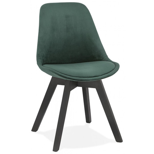 Chaise Vert Pieds Noir PHIL 3S. x Home  - Chaise design