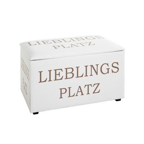 Coffre de rangement cuir imprimé motif "Lieblingsplatz" - 3S. x Home - Chambre lit