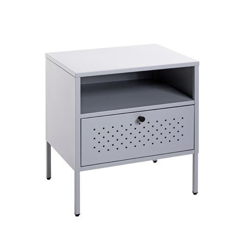 Console en métal tablette et tiroir gris 3S. x Home  - Salon meuble deco