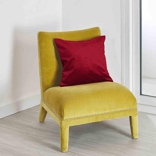 Coussin velours Uni 45X45 cm - rouge - 3S. x Home - 3s x home