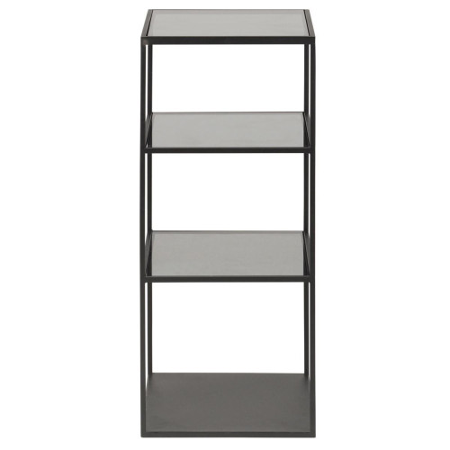Etagère 3 niches métal et verre noir - 3S. x Home - Salon meuble deco