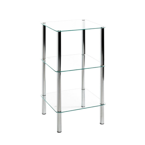 Etagère 3 niveaux plateau en verre transparent 3S. x Home  - Etagere design