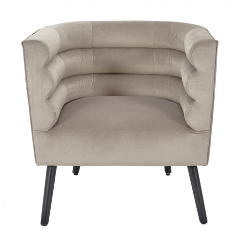 Fauteuil AMELIA Velours Taupe