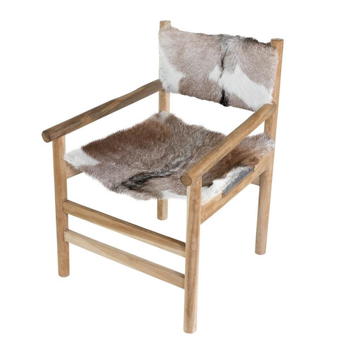 Fauteuil cuir de chèvre Noldor 3S. x Home  - Pouf et fauteuil design