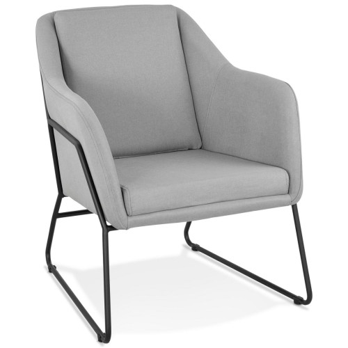 Fauteuil design Gris Clair ELIAS - 3S. x Home - Pouf et fauteuil design