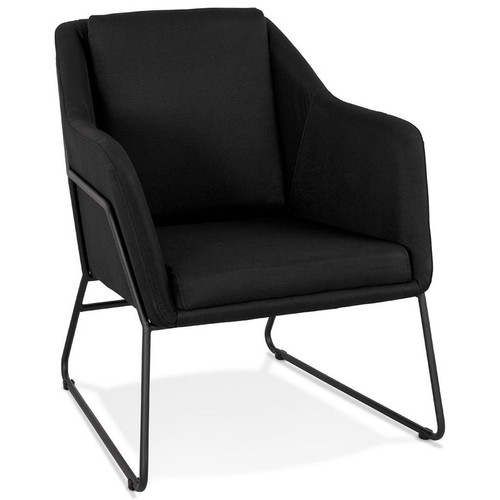 Fauteuil design Noir ELIAS - 3S. x Home - Pouf et fauteuil design