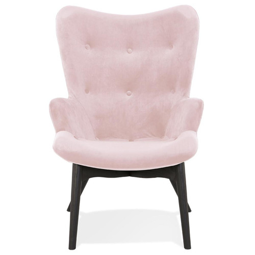 Fauteuil design MELCHIOR Style scandinave Rose 3S. x Home  - Salon meuble deco