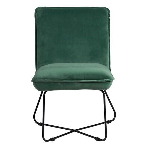 Fauteuil vert céladon velours  3S. x Home  - Pouf et fauteuil design