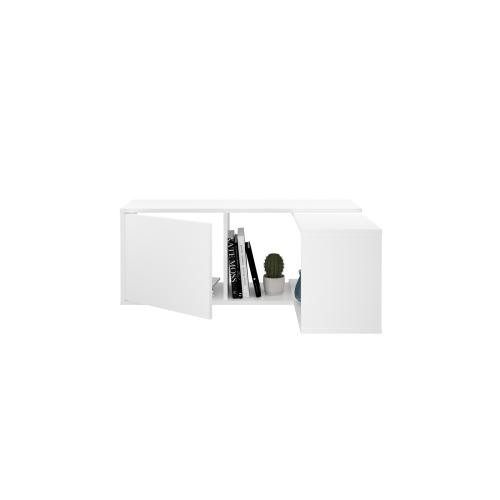 Étagère d'angle murale FLEX 4 blanc 3S. x Home  - Salon meuble deco