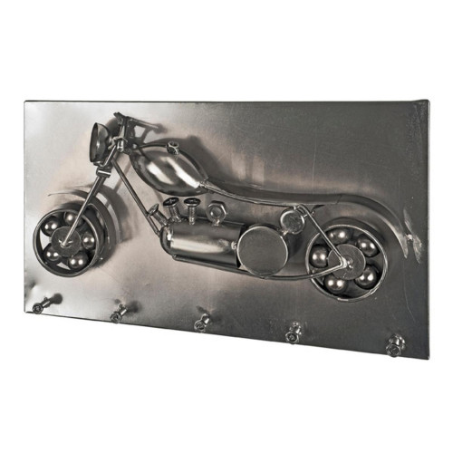 garderobe murale métal chromé foncé en relief  MOTO 3S. x Home  - Chambre lit