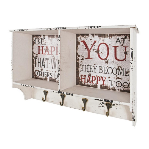 Garderobe murale à compartiment Be Happy 4 crochets  - 3S. x Home - 3s x home