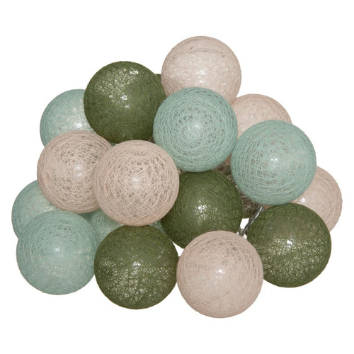 Guirlande Led Secteur 20 Boules Assortiments de 6 Boites Vert Rose - 3S. x Home - Deco luminaire vert