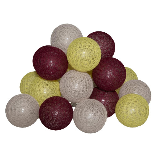 Guirlande Led Secteur 20 Boules Assortiments de 6 Boites Violet, Jaune, Gris - 3S. x Home - Guirlande