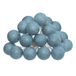 Guirlande Led Secteur 20 Boules bleues D6cm