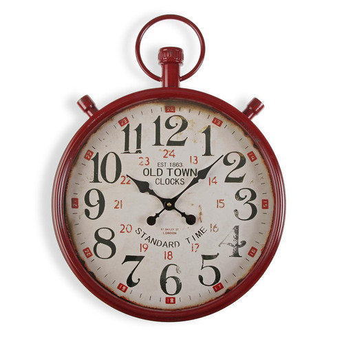 Horloge Murale en Fer 44 cm - Edition Vintage Déco et Luminaires
