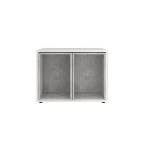 Table basse avec caissons amovibles JOKER 1 gris béton 3S. x Home  - Table basse blanche design