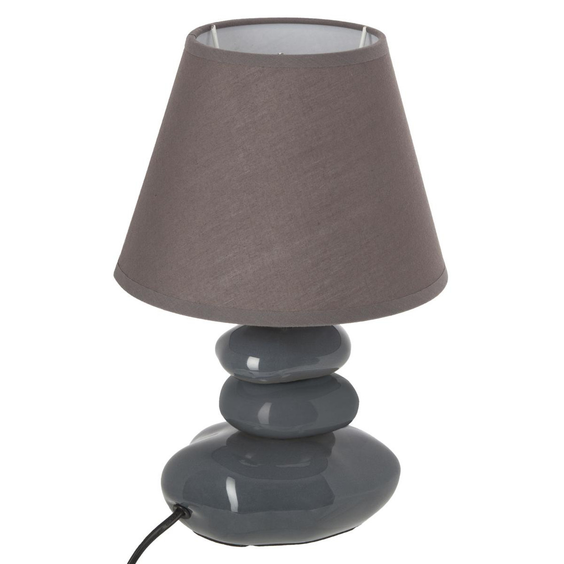 lampe de chevet en céramique h31 gris