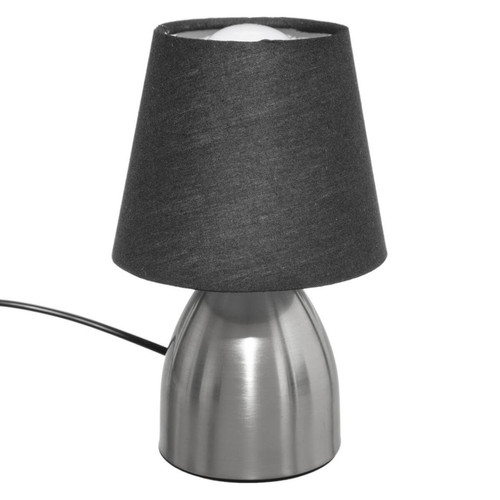 Lampe de chevet touch H19cm gris ou noir