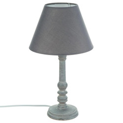 Lampe en bois gris H36 cm