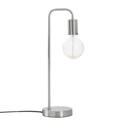 Lampe métal chrome H46 - Lampe a poser metal