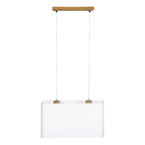 Lampe pendante 2xE27 Max.40W Chêne huilé/PVC transparent/Blanc Cadre Britop Lighting  - Suspension design