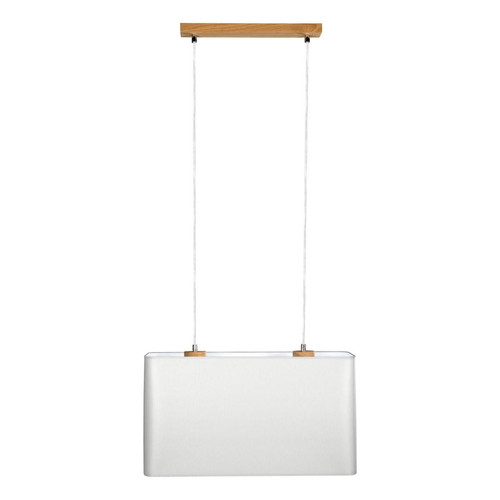 Lampe pendante 2xE27 Max.40W Chêne huilé/PVC transparent/Gris Cadre Britop Lighting  - Suspension design