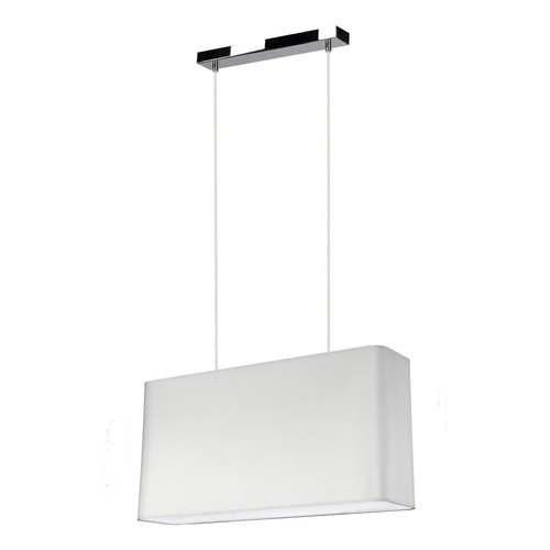 Lampe pendante 2xE27 Max.40W Chrome/PVC transparent/Gris Cadre Britop Lighting  - Suspension design