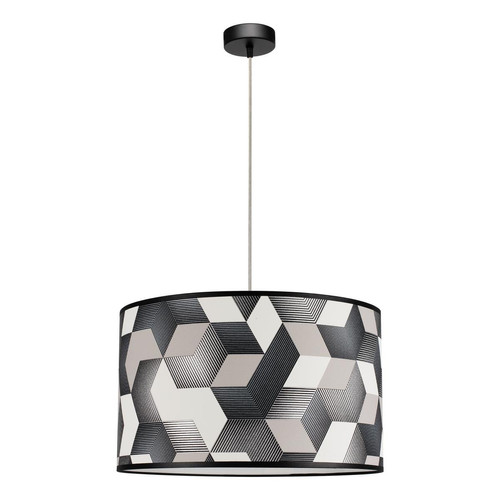 Lampe pendante Espacio 1xE27 Max.60W Noir/Transparent PVC/Multicolore Britop Lighting  - Suspension design
