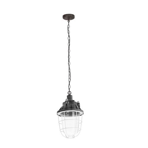 Lampe pendante 1xE27 60W Gris/Transparent Port