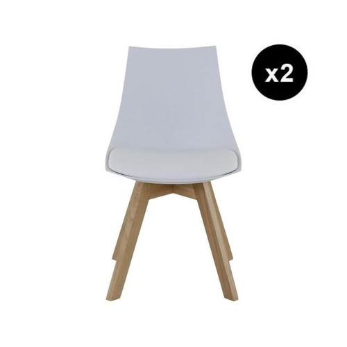 Lot de 2 chaises scandinaves blanches - 3S. x Home - Chaise design et tabouret design