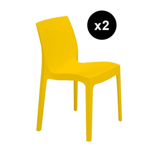 Lot de 2 Chaises Design Jaune Istanbul - 3S. x Home - Chaise jaune design