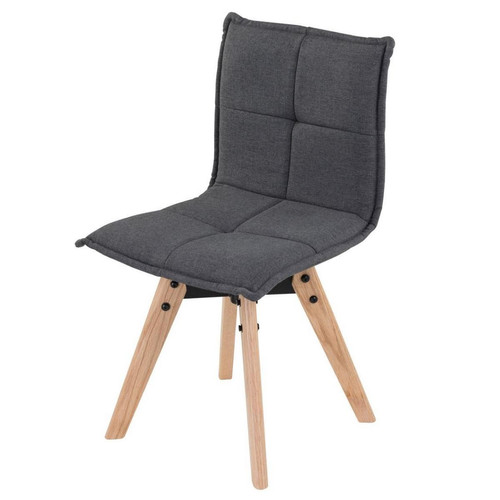 Chaise en tissu gris foncé 3S. x Home  - Chaise tissu design