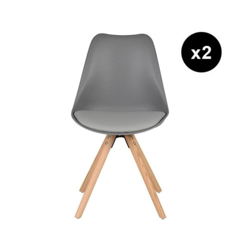 Lot de 2 chaises grises - 3S. x Home - Chaise design