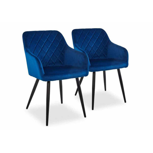 Lot De 2 Chaises  - Chaise bleu design