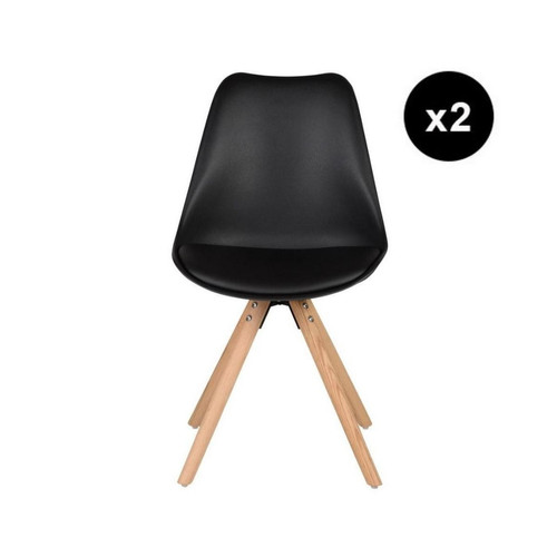 Lot de 2 chaises noires - 3S. x Home - Chaise design