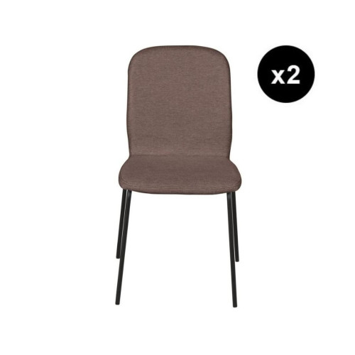 Lot de 2 chaises Ombre SENSE marron 3S. x Home  - Chaise design et tabouret design