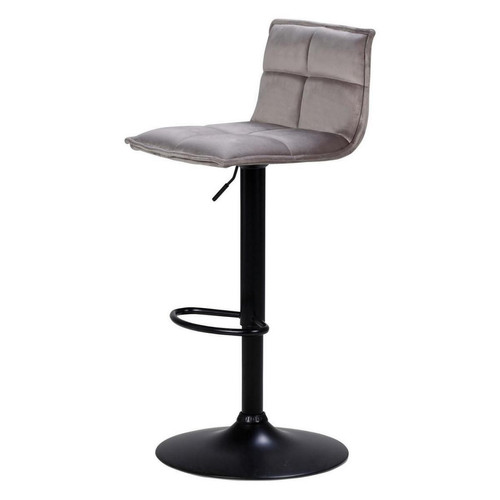 Tabouret de bar velours taupe 3S. x Home  - Chaise velours